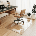 thumbnail image 2 of GRAHMCY 36"x46" Office Chair Glass Mat Tempered Glass Mat for Carpeted or Hardwood Floors,Clear, 2 of 7