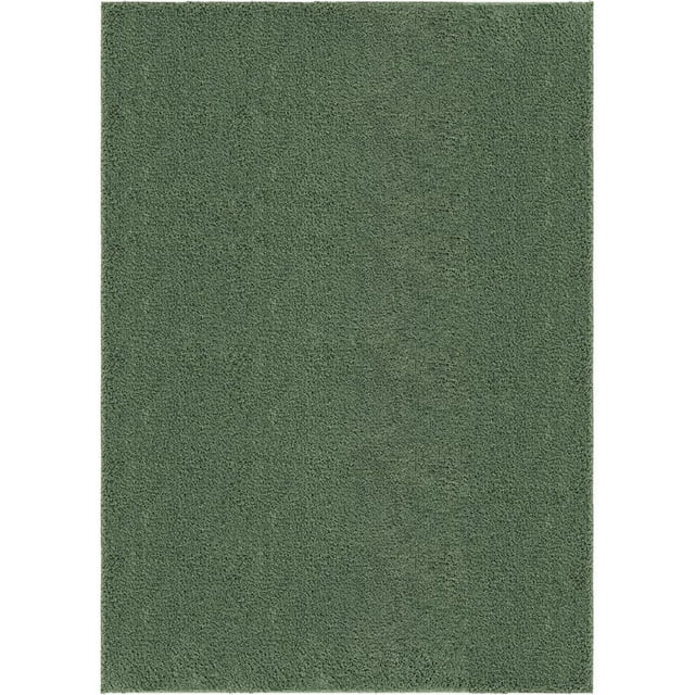 Unique Loom Shag Quotidien Tapis en Peluche 10' x 13' 11 Rectangle en Vert