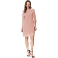 thumbnail image 2 of Grace Karin Women's Elegant 3/4 Slit Sleeve Loose Chiffon Dress V Back Neck Party Midi Dress, 2 of 7