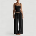 thumbnail image 4 of ZUKMRJPC Two Piece Sets for Women Spaghetti Straps Sleeveless Camisole Shirts Baggy Wide Leg Sweatpants Tracksuit Casual Gym Workout Sets, 4 of 7