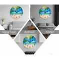 thumbnail image 2 of 10-Inch Beach Palm Tree Wall Clock – Silent Non-Ticking Quartz, Round Decorative Clock for Living Room, Bedroom, Kitchen, and Office,Easy to Install, 2 of 9