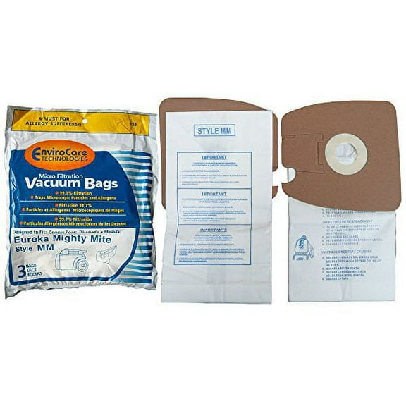 EnviroCare 3 Compatible with Eureka Allergy Style MM Mighty Mite Micro Filtration Canister Vacuu