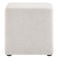 thumbnail image 3 of Ottoman Accent Chair, Ivory White, Fabric, Living Kitchen Cafe Bistro Hospitality Restaurant, Modern Contemporary HB36568, 3 of 9