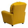 thumbnail image 4 of Yellow Vinyl Kids Recliner with Cup Holder, 4 of 6