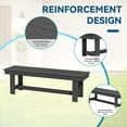 thumbnail image 3 of JUSTLET HDPE Outdoor 2-Person Dining Bench, Durable and Weather-Resistant for Patio, Garden and Balcony Use, Gray, 3 of 8