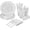 Clear, variant on 175 PCS Clear Disposable Party Dinnerware Set with Plastic Plates, Paper Napkins, Cups & Silverware, Serves 25, Ideal for Birthday, Bridal Shower, Wedding, Engagement & Graduation Parties