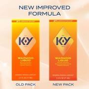 K-Y Warming Liquid Lube, Sensorial Personal Lubricant, Silicone Based Formula, Safe to Use with Condoms, For Men, Women and Couples, 2.4 FL OZ