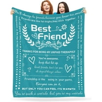 Best Friend Blanket Thoughtful Funny Friends Blanket, Best Friend Birthday Gifts for Women Female Funny Gifts for Best Friend Soft Fleece Blanket 50" X 60"
