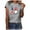 Gray, variant on ICHUANYI Valentine's Day Fashion Tees Womans T-Shirt Causal Crew Neck Cute Print Shirts Short Sleeve Tops