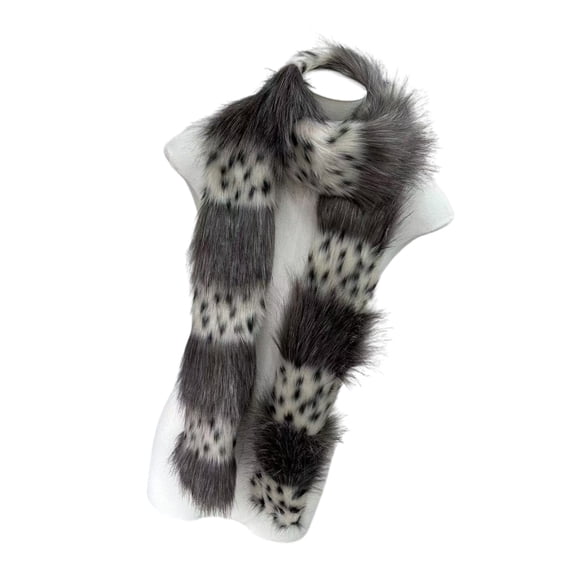 COOLHOOD Soft Plush Leopards Pattern Scarf Versatiles Winter Wear For Women Men As Neck Wrap Or Stylish Shawl