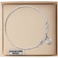 thumbnail image 3 of 8 1/2 inch Round Double Loop Bangle Bracelet w/ St. Daniel in Sterling Silver, 3 of 3