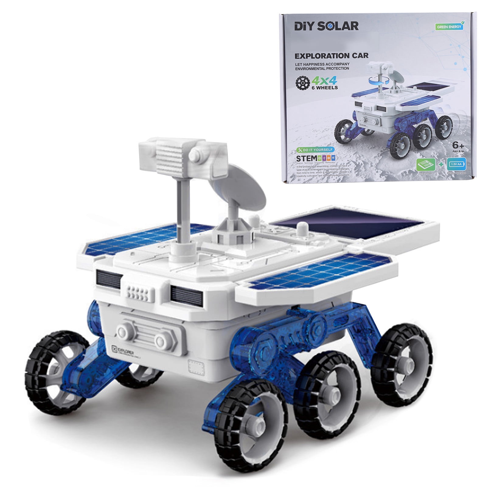 Solar Powered Car Toy, Fourwheel Drive Model Equipment Electric Model