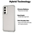 thumbnail image 2 of CoverON For Samsung Galaxy A54 5G Case, Hybrid Slim fit Hard Back TPU Rim Phone Rigid Cover, Clear with Chrome Buttons, 2 of 8