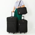 thumbnail image 3 of Jetstream Atlantic Softside 4 Piece Luggage Set, Rolling Suitcase Set: 25 Inch Checked Luggage, Carry On Suitcase, Tote Bag & Toiletry Kit, 3 of 13