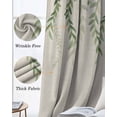 thumbnail image 3 of Green Eucalyptus Leaves Kitchen Curtains Rustic Weep Botanical Leaf Beige Cafe Short Curtains for Bathroom Blackout Window Curtain Small Window Treatment Drapes for Bedroom Living Room 42"x45"x2, 3 of 9