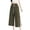 Army Green, variant on Pants for Women, Linen Capri Pants Women Drawstring Waist Flowy Casual Split Wide Leg Capris Beach Vacation Lounge Summer Pants