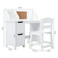thumbnail image 2 of EDTara Children's White Study Desk & Chair Set with Bookshelf, Bulletin Board, and Storage Cabinets - Perfect for Ages 3-8, 2 of 6