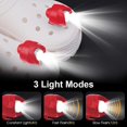 thumbnail image 4 of 4 Piezas Faros para Croc Luces Croc Recargables USB 4-12 Horas De Tiempo De Ejecución Ipx5 Impermeable 3 Modos Zapatos Croc Luces Decoración para Caminar Perros Al Aire Libre Rojo, 4 of 5