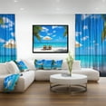 thumbnail image 3 of Designart - Plage Turquoise avec Chaises - Impression sur Toile Encadrée Photo de Bord de Mer, 3 of 4