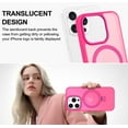 thumbnail image 5 of CASEFIV for iPhone 13 Pro Max Case,with Magnetic Invisible Stand [Military Drop Protection] [Compatible with MagSafe] [2 Screen Protector+2 Lens Protector] Shockproof Slim Anti-Slip Case,Rose Red, 5 of 8