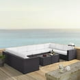 thumbnail image 4 of Biscayne 7Pc Outdoor Wicker Sectional Set White/Brown - Armless Chair, 4 Loveseats,  2 Coffee Tables, 4 of 4