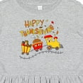 thumbnail image 4 of Inktastic Happy Thanksgiving Turkey Train with Food Girls Toddler Dress, 4 of 5