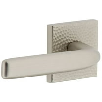 Viaggio Qadmhmbll_Dd Quadrato Hammered Solid Brass Non-Turning Two-Sided Dummy Door Lever