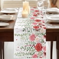 thumbnail image 3 of Table Runners 72 Inches Long Dress Scarves, Pink Spring Floral Farmhouse Kitchen Table Runner, Coffee Tablerunners, Weeping Romantic Flowers Pastoral 16x72 Inch, 3 of 9