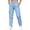Blue, variant on Levmjia Women Cargo Pants High Waisted Straight Leg Multi Pockets Utility Trousers Loose Fit Elastic Waistband Casual Long Pants for Outdoor Hiking Daily Wear