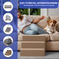 thumbnail image 4 of ModFusion 3-Step Small Dog Stairs for Bed & Couch - Memory Foam, Non-Slip, Machine Washable Cover, Portable - Brown, 4 of 9