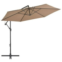 vidaXL Cantilever Umbrella Taupe Polyester, Metal Large Tiltable