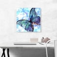 thumbnail image 2 of ARTCANVAS Blue Butterfly Wings Insect Canvas Art Print - Size: 18" x 18" (1.50" Deep), 2 of 9