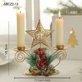 thumbnail image 4 of Candelabro navideño 2024, árbol de alce de Papá Noel, candelabro de hierro dorado, adornos de mesa de Año Nuevo, regalo de Navidad, decoración para el hogar, 4 of 5