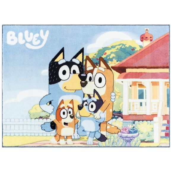 Gertmenian Bluey Indoor Area Rug - 3x5 Small, Non-Slip, Ideal for Children in Bedroom, Game Room, Classroom, Nursery or Play Area