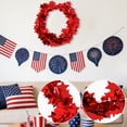 thumbnail image 3 of Patriotic Red White Blue Star Tinsel Garland, Flexible Metallic Wire Star Decoration for 4th of July Independence Day Memorial Day Veterans Day Holiday Party Decor, 3 of 6