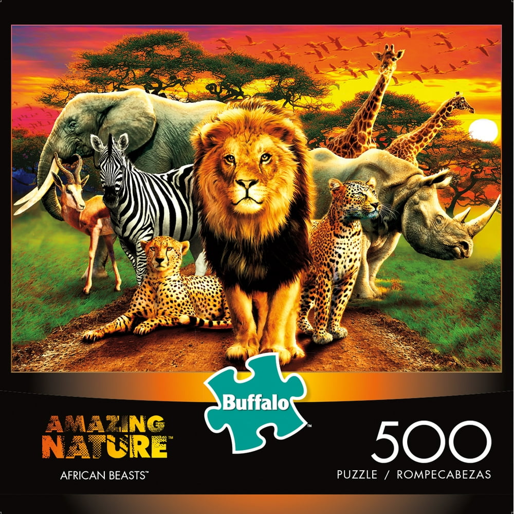 Buffalo Games Amazing Nature African Beasts 500 Piece Jigsaw