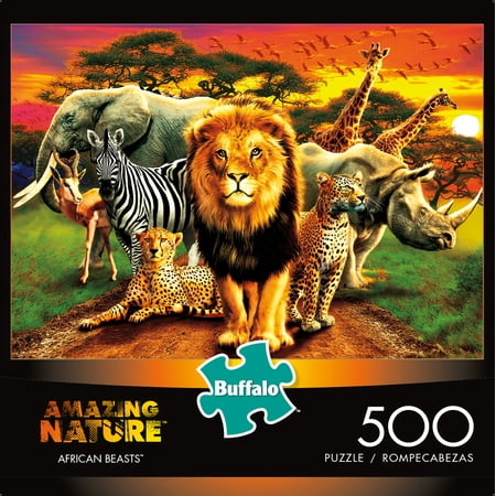 Buffalo Games 500 Piece Puzzle, Amazing Nature: African (Best Puzzle Strategy Games)