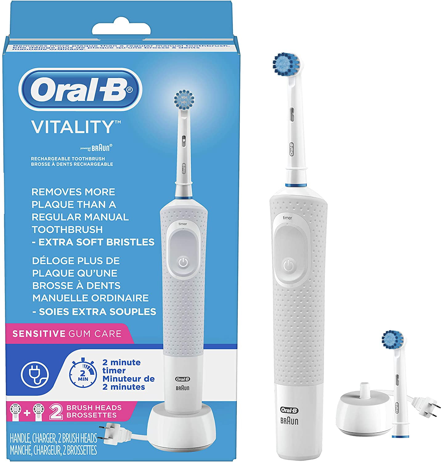 Frustrerend Arthur Conan Doyle rivier Oral-B Vitality Sensitive Clean with charger - Walmart.com