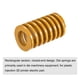 thumbnail image 3 of Troquel Resorte, 40mm OD 70mm Largo Espiral Estampado Ligera Carga Compresión Troquel Resortes para 3D Impresora Eléctrica Pieza, Amarillo, 3 of 5