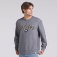 thumbnail image 4 of Men's Fanatics  Heather Gray Pittsburgh Steelers Loop Terry Pullover Sweatshirt, 4 of 7