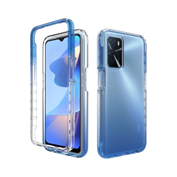 Funda 360 Degradada Uso Rudo Cely Vesmir Para Oppo A57 / A77 Azul Más 2 Micas De Pantalla