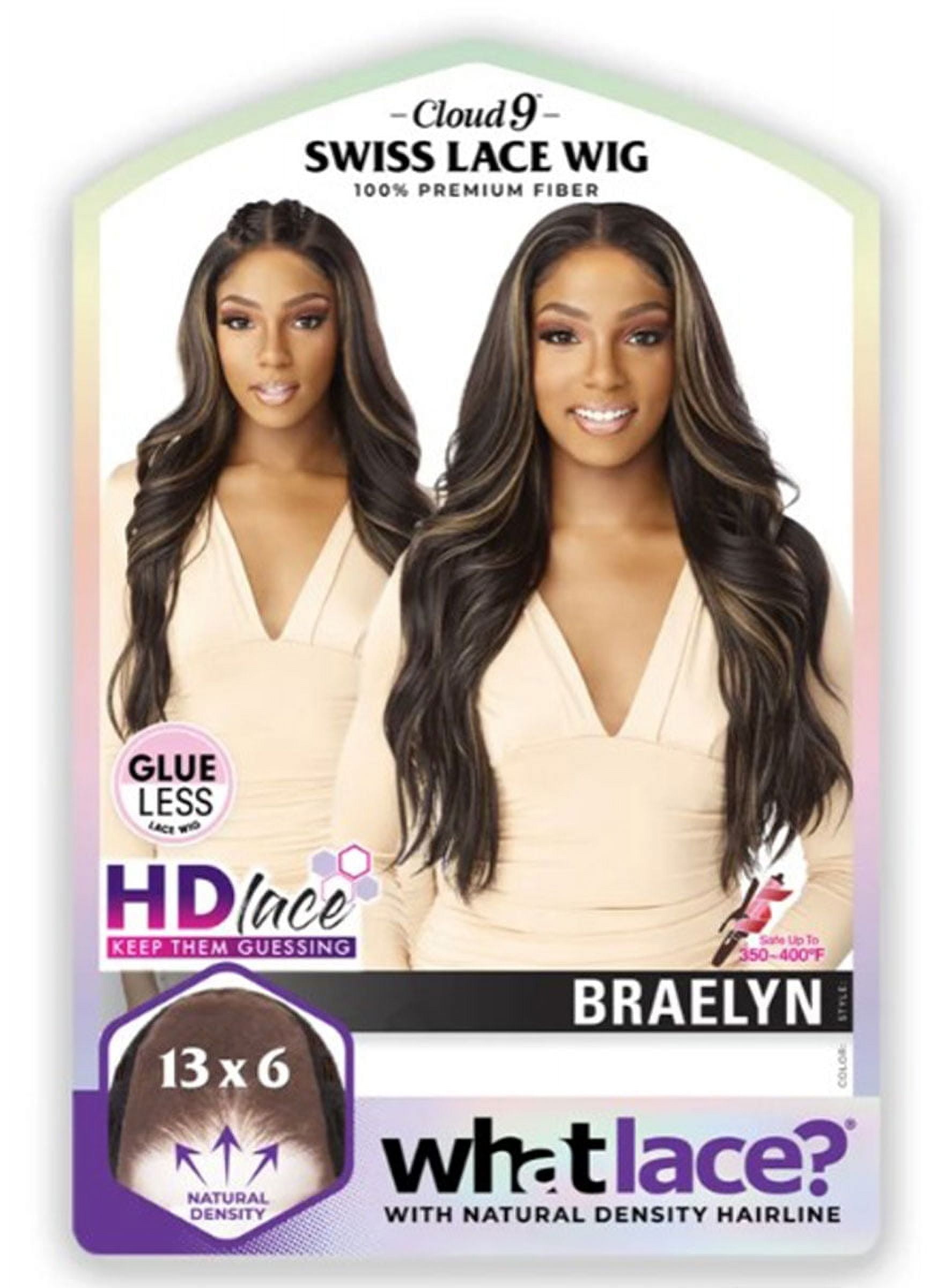 Sensationnel WHAT LACE 13x6 Wigs - Cloud 9 Synthetic Hair Hand Tied Natural Preplucked Hairline Illusion Lace Frontal Lacewig -Whatlace BRAELYN (BALAYAGEHAZELNUT), 18.3 ounces, 1.0 Count