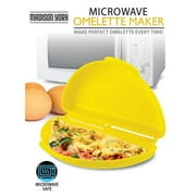 Madison York Microwave Omelet Maker Nonstick 4 Egg Capacity Yellow Plastic 5.3x5.3x2 in