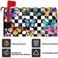 thumbnail image 6 of Buffalo Plaid Butterfly Mailbox Covers Colourful Butterflies Black White Magnetic Mailbox Wraps Rural Mail Box Wraps Post Letter Box Cover for Outdoor Yard Decor Standard Size 18x21 Inch, 6 of 6