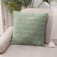 thumbnail image 4 of Flmtop 1PC Flannel Pillow Covers Boho Striped Throw Pillowcases with Hidden Zipper Comfortable and Soft Pillowcase Well-Made Pillowslip for Sofa Pillow Cover Decor, 4 of 10