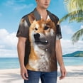 thumbnail image 3 of Fotbe Regal Shiba Inu Camisa Hawaiana para Hombre Unisex – Camisa Casual de Verano con Botones de Manga Corta de Algodón y Lino,XX-Large, 3 of 7