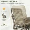 thumbnail image 3 of POTEBAN 3 Pieces Patio Furniture Set, Outdoor Swivel Gliders Rocker, Glass Top Side Table (Khaki), 3 of 10