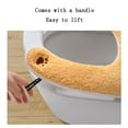 thumbnail image 5 of Wuztai Waterproof Toilet Seat Cover Winter Thick, 16.14x14.96in Velvet Fabric with Elastic Band for Household, Bathroom Toilet Cushion, 5 of 6