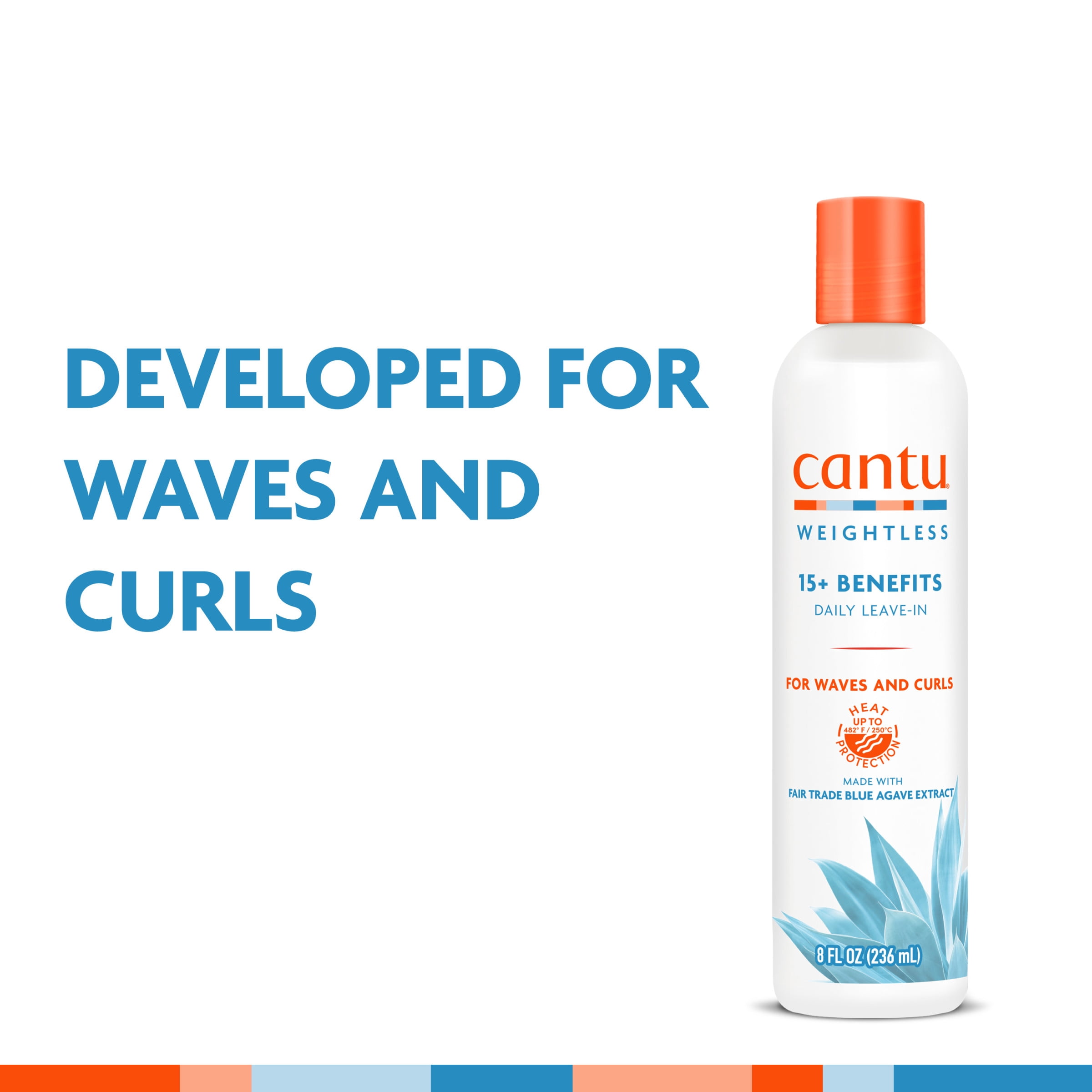 Cantu Weightless Daily Leave-in Conditioning Cream for Waves & Curls, 8 fl oz