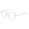 thumbnail image 4 of Guardurnaity Gafas para miopía con marco de Metal antiazul, gafas cuadradas ligeras, gafas graduadas para hombre, suministros de oficina plateados Type3 NO3, 4 of 6